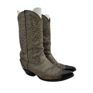 Vintage Imperial Leather Wingtip Western Boots Men's 10D Cowboy Workwear